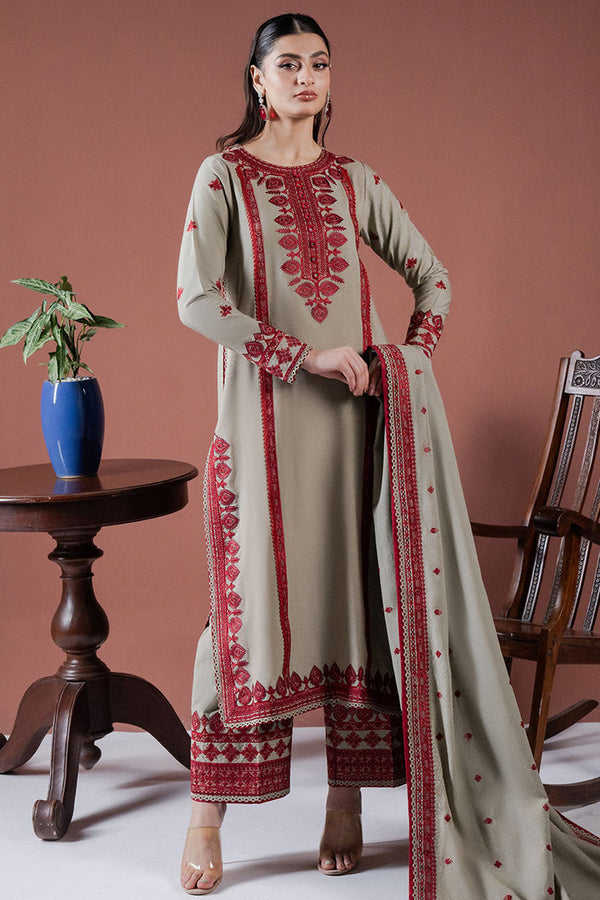 ASIM JOFA-3PC LAWN EMBROIDERED SHIRT WITH LAWN EMBROIDERED DUPATTA AND LAWN TROUSER